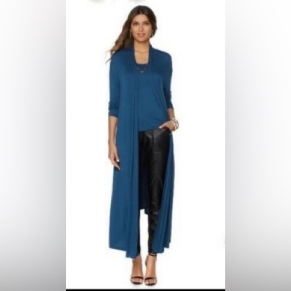 Nene Leakes Teal Blue Maxi Duster
Cardigan Flowy Light Layering Piece Size M